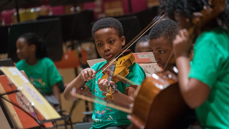 Royal Liverpool Philharmonic In Harmony young boy playing violin